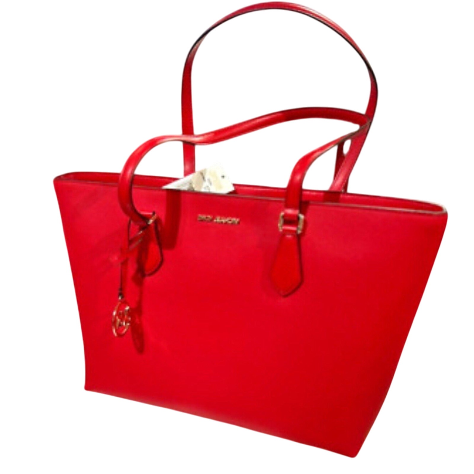 Michael Kors Sheila Large Multi-Function Tote Shoulder Handbag Purse- Bright Red